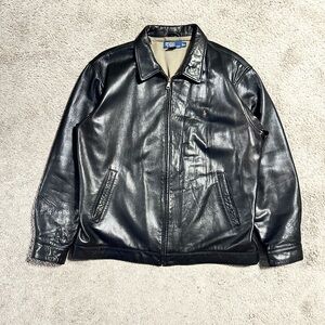 Vintage Polo Ralph Lauren Black Leather Jacket